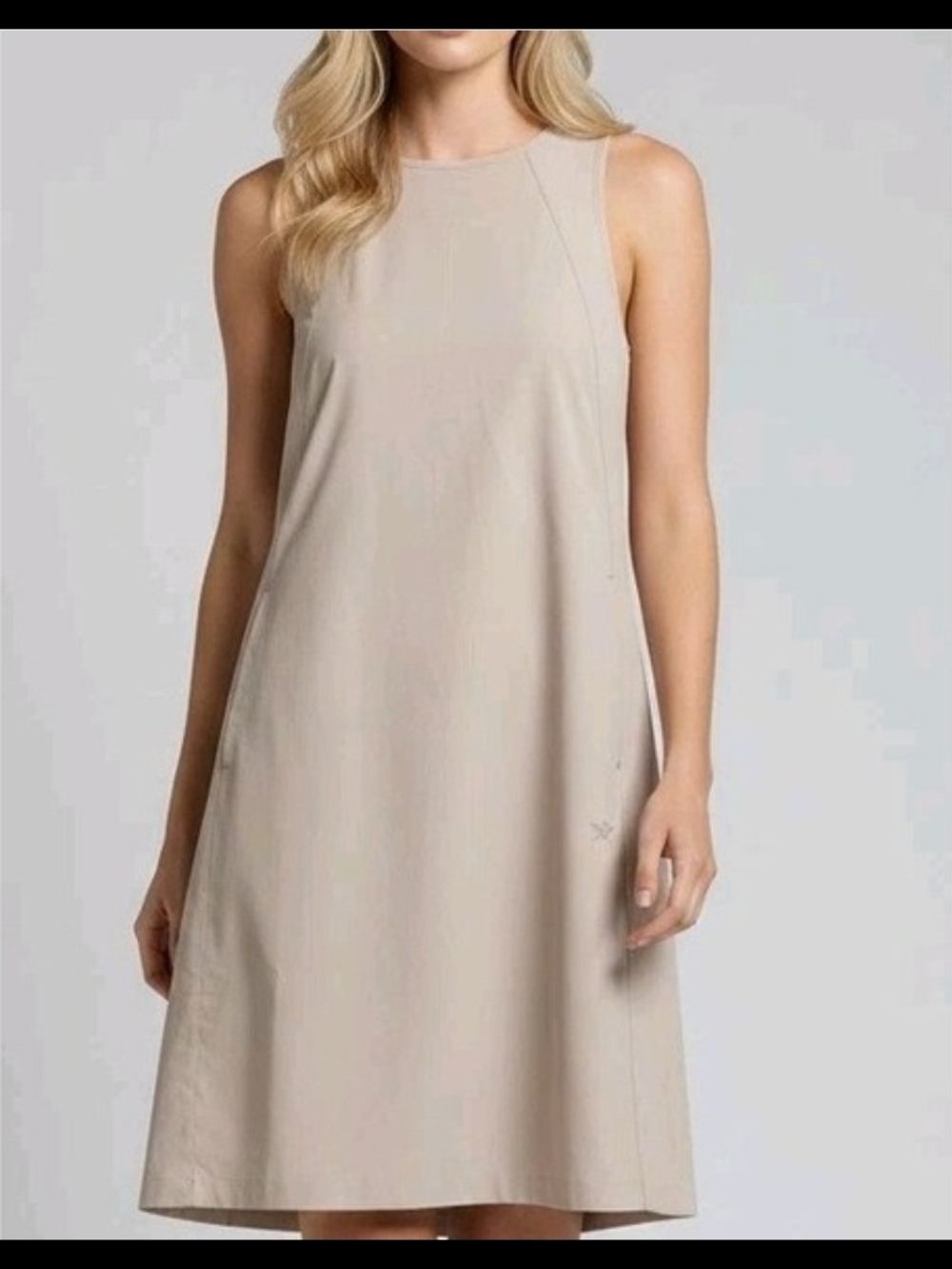 Arc'teryx Sleeveless Midi Dress in Light Beige